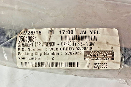 Interstate Steel L Straight Handle Tap Wrench 3/8-1-3/4 Cap 30 ARWR/SG/8