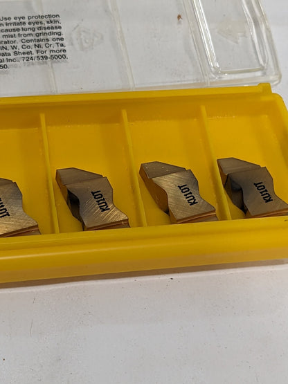 Kennametal Grooving Insert: NG3156RK KU10T, Carbide Qty 5 2493070