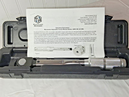 Sturtevant Richmont Micrometer Torque Wrench 3/8 in Drive Newton Meter 869776