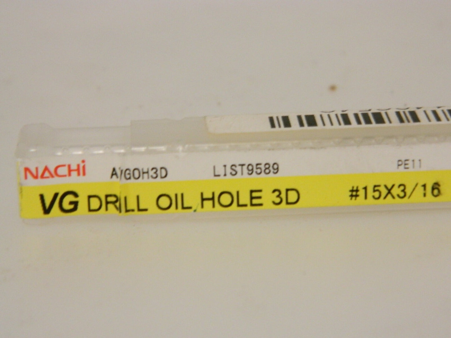 Nachi VG Oil Hole Drill 3D #15 x 3/16 1406546