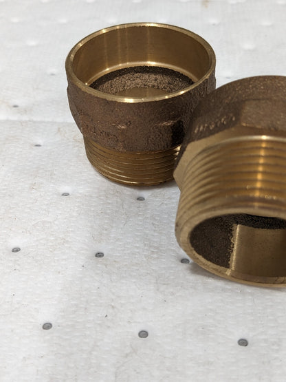 NIBCO Drain, Waste & Vent Hex Adapter: 1-1/2 x 1-1/4" Fitting Qty 2 E030600