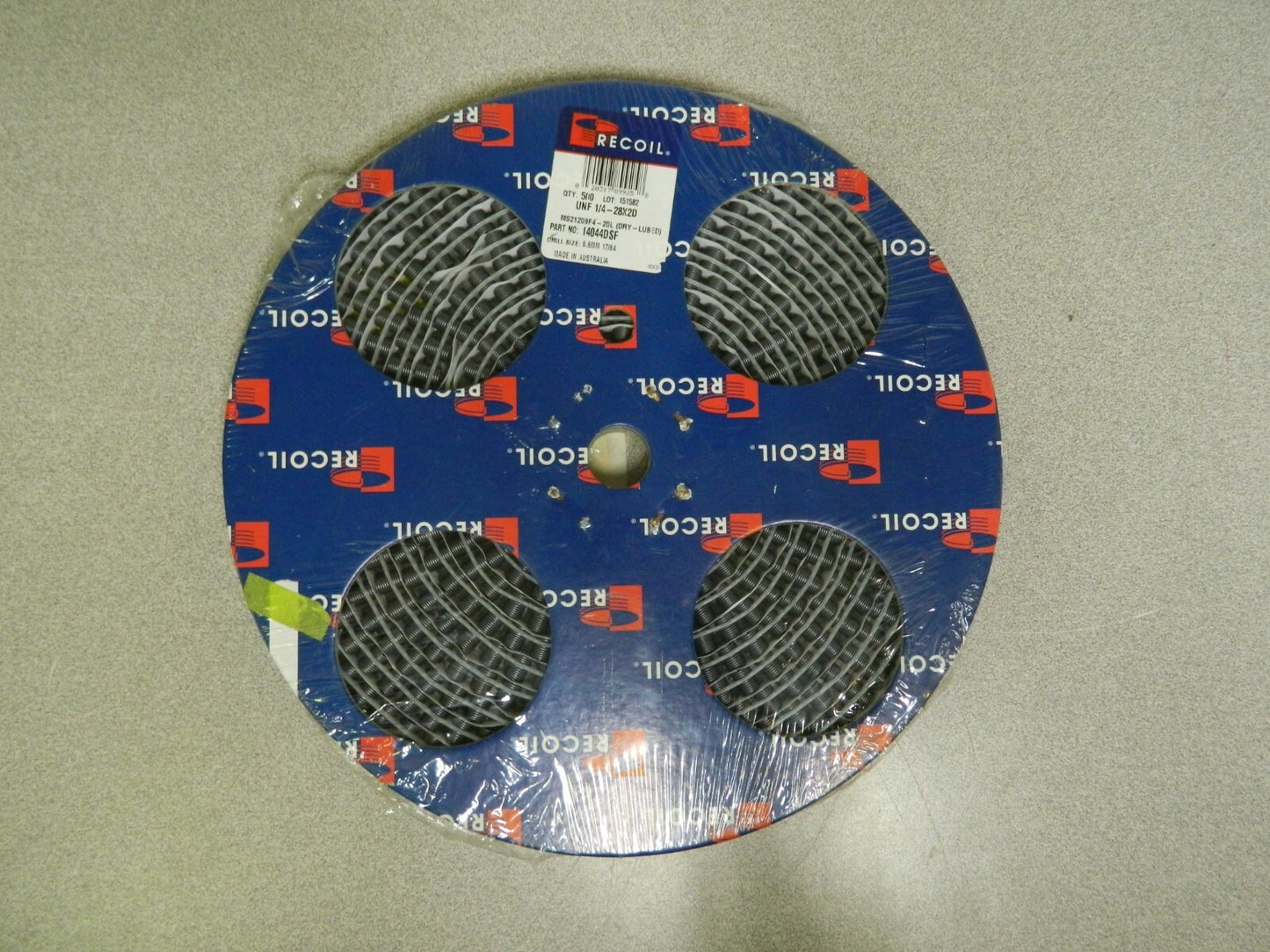 Recoil Screw-Locking Inserts 500 Pack Thread Size 1/4-28 OAL 14044DSF