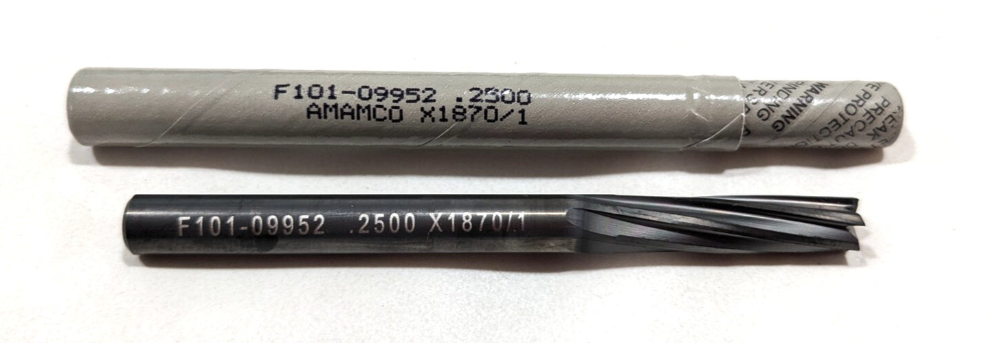AMAMCO TOOL Slow Spiral Router Carbide 0.250" 6FL  1"LOC  3"OAL  F101-09952