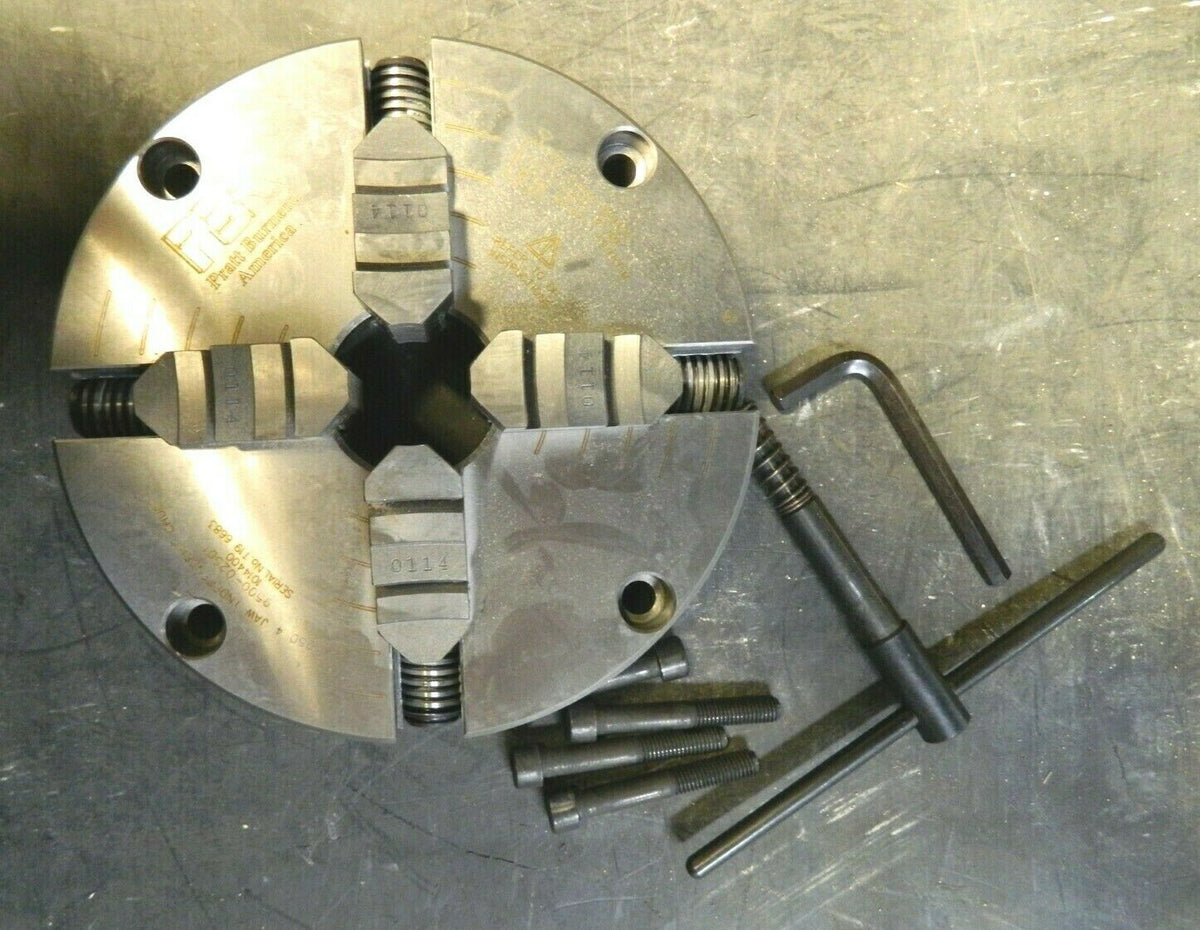 Pratt Manual Lathe Chuck: 4 Jaws, 9.84" Dia, Independent 1014400