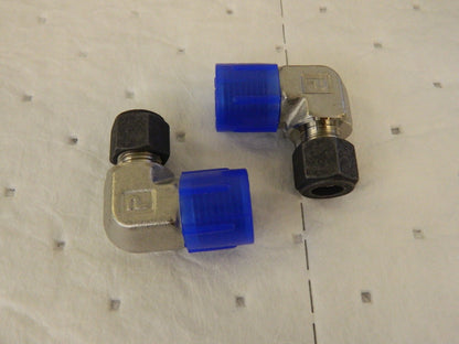 PARKER Compression Tube Male Elbow qty2: 1/2" Thread 6-8 CBZ-SS