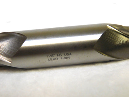 Precision HS Dbl End Mill 7/8 Dia 3Fl 1-7/8 LOC 7/8 Shk Dia 6-3/8 L 01714567