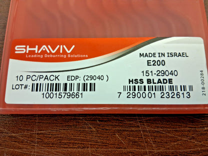 Shaviv Swivel & Scraper Blades E200 Bi-Directional 10pk 151-29040