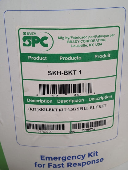 Brady SPC HazWik Portable Chemical Spill Kit 6.5 Gallon Bucket SKH-BKT