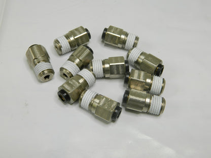 Parker Male Connector, 3/16 In OD, 260 PSI, 1/4" Thread Qty 10 3175 55 14