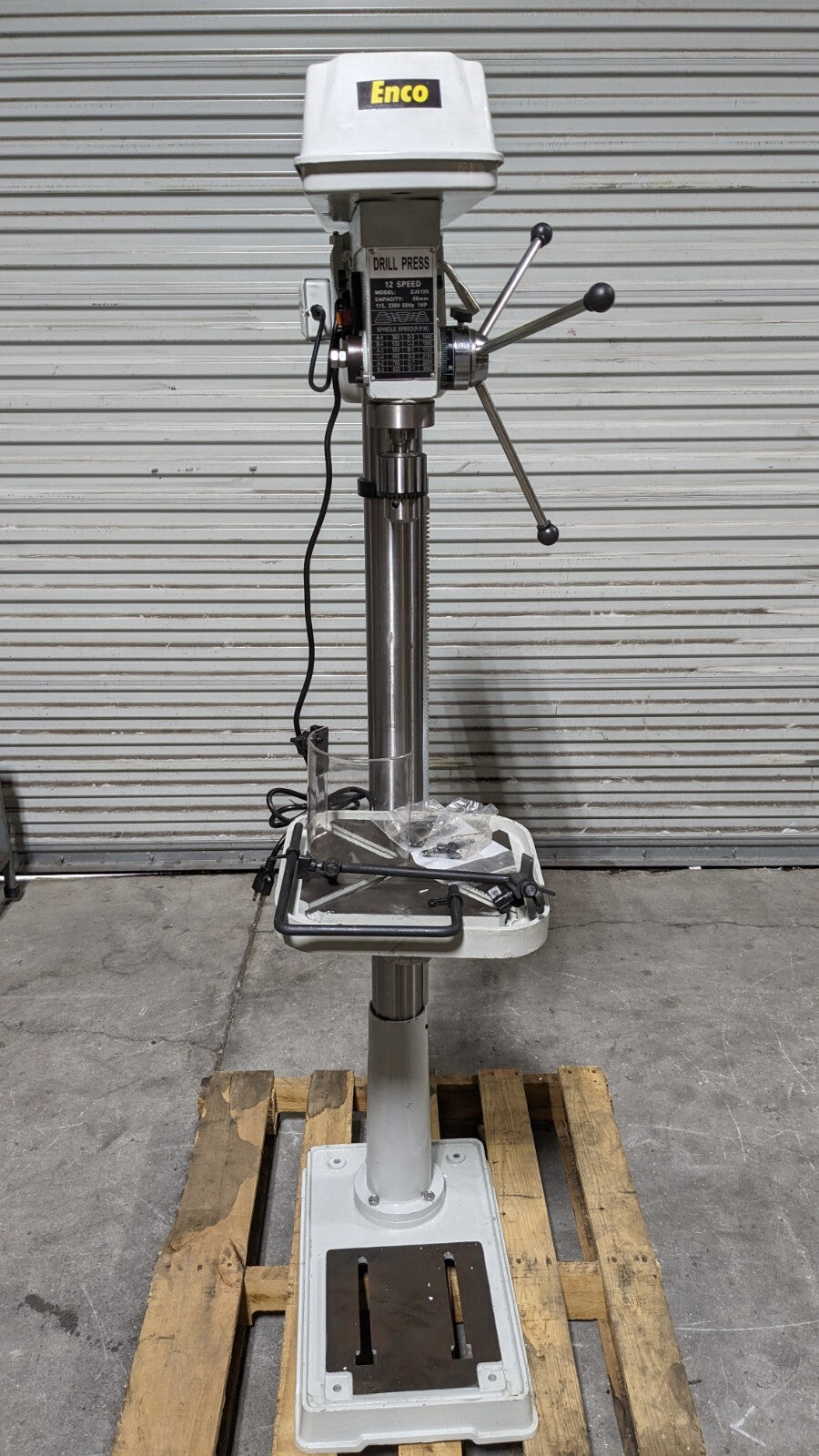 Enco Step Pulley Drill Press 20 Swing 4MT 3060 RPM Max 1.5 HP 115/230v Used