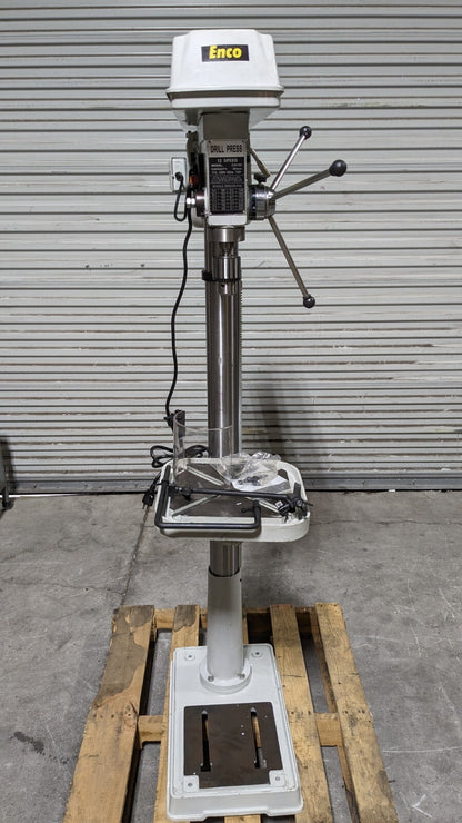 Enco Step Pulley Drill Press 20 Swing 4MT 3060 RPM Max 1.5 HP 115/230v Used