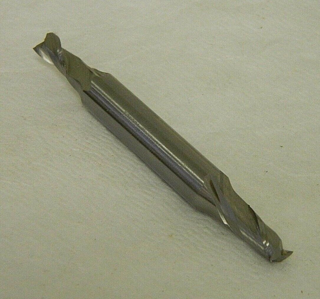 Morse Round Double End Mill 1/4" x 3/8" x 3-3/8" 2FL Bright HSS Q