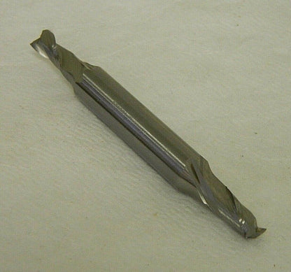 Morse Round Double End Mill 1/4" x 3/8" x 3-3/8" 2FL Bright HSS Q