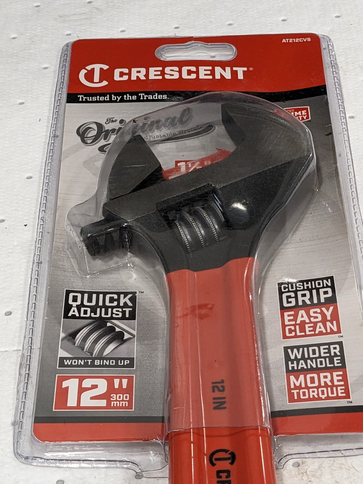 CRESCENT 12" Adjustable Wrench: Black Finish AT212CVS