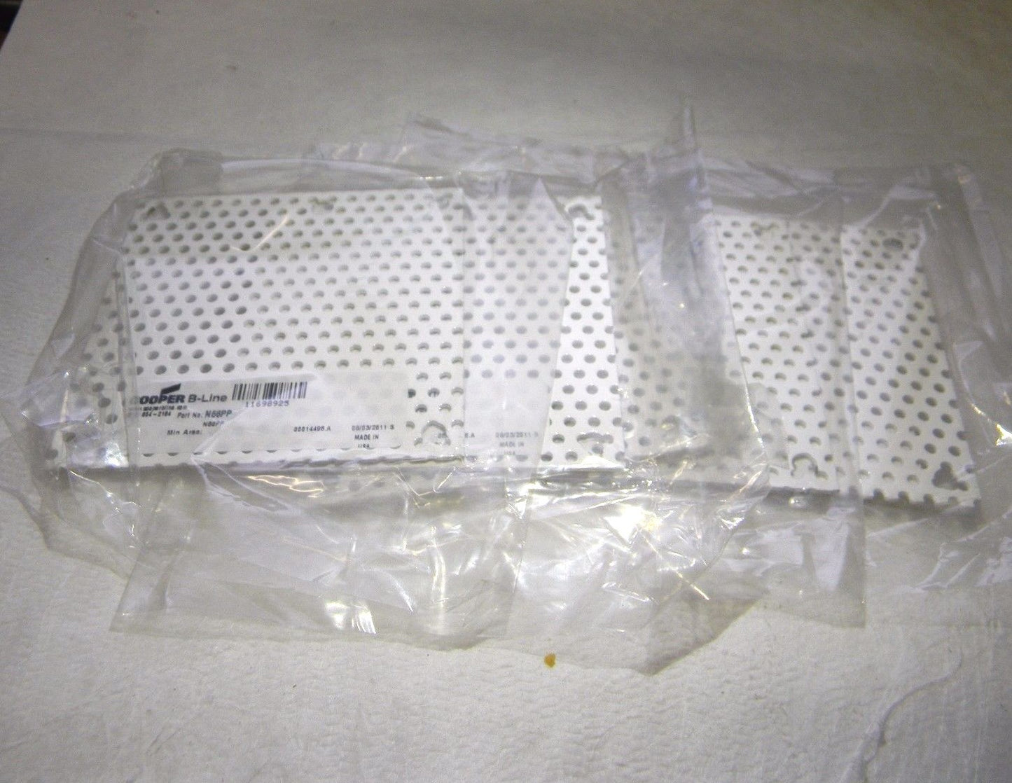Cooper B-Line 4-1/4" x 4-1/4" Electrical Enclosure Perforated Panels Qty 5 N66PP