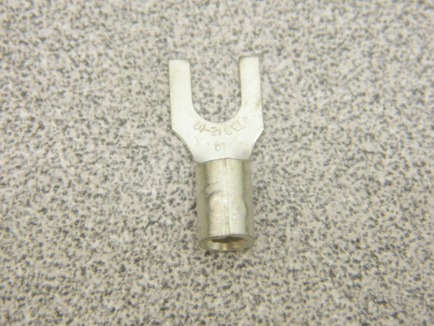 Standard Fork Terminal: Yellow, Non-Insulated, #10 Stud, Crimp Qty 96 C10-10F
