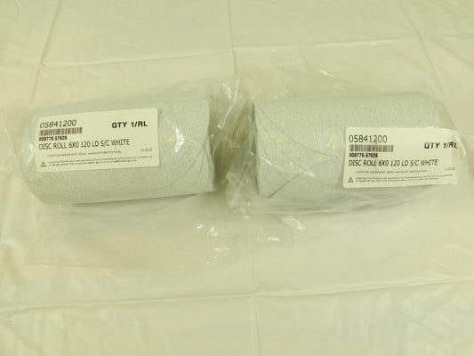 Disc Roll: 6″ Dia, 120 Grit, Silicon Carbide Qty 2 Rolls (200 Pcs) 809775-57626