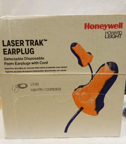 HOWARD LEIGHT Earplug: Non-PVC Foam & Brass, T-Shape, Roll Down, Corded  LT-30