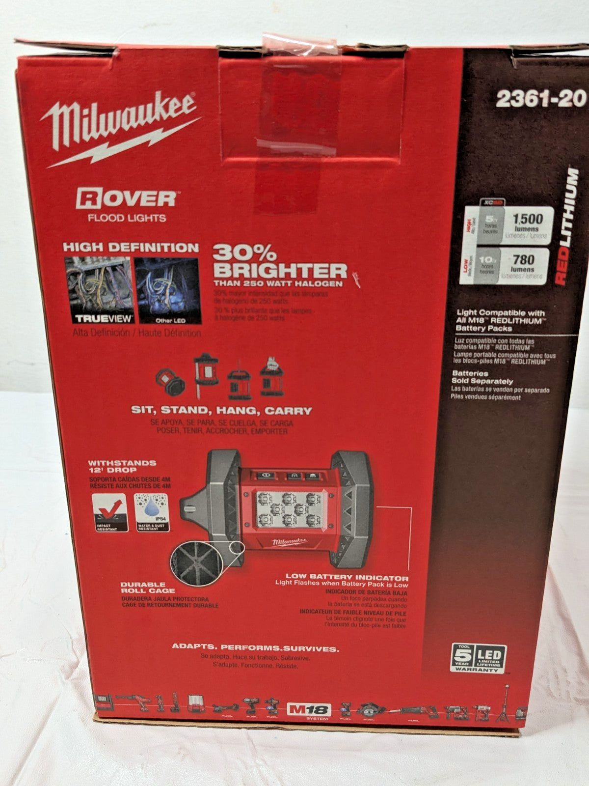 Milwaukee M18 Flood Light LED 18V TOOL ONLY  2361-20