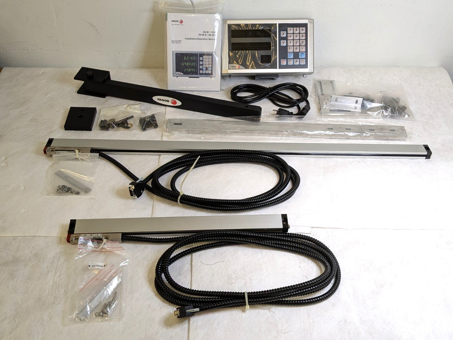 Fagor Digital Readout 2-Axis DRO Milling System 12" x 30" Travel 20i-M Display