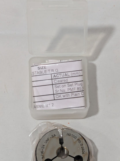 SPI Threaded Ring Gage: 5/16-24 Thread, Class 2A, No Go 23-159-7