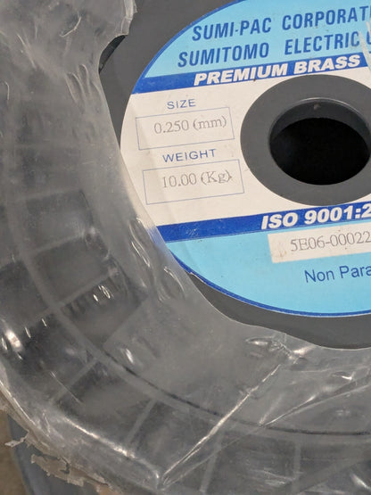 Sumitomo Brass Wire 0.250mm Hard 1000 N/mm Tensile 10 Kg SBS-25H