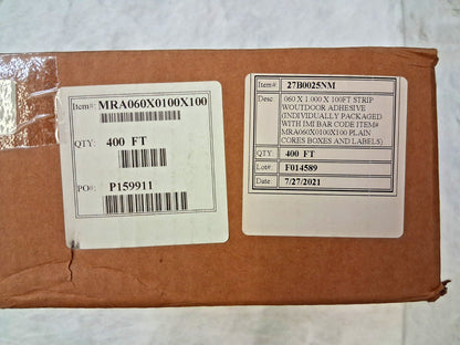 Mag-Mate Flexible Magnetic Strip 100Ft Long x 1" Wide MRA060X0100x100