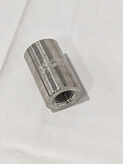 MERIT BRASS Pipe Reducer: 1/2 x 3/8" Fitting, 316 & 316L 3612D-0806