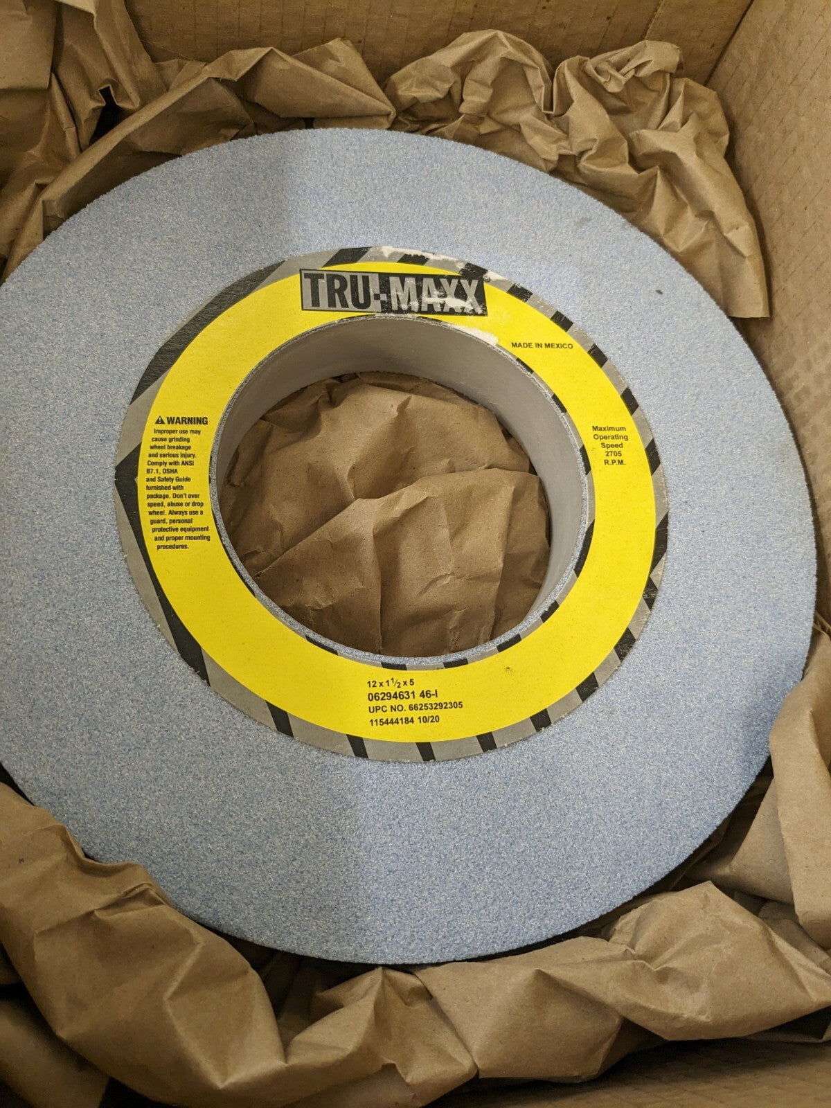 TRU-MAXX Surface Grinding Wheel: 12″ Dia, 1-1/2″ Thick 66253292305