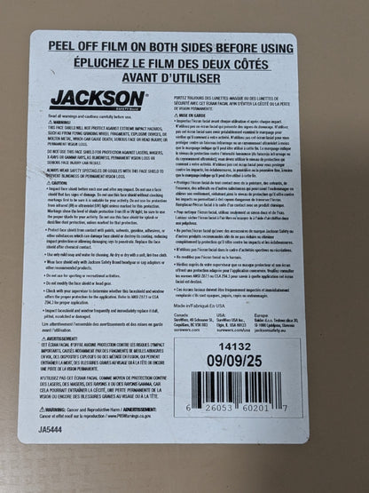 Jackson Safety Face Shield Windows & Screen 8" High, 0.06" Thick Qty 7 14132