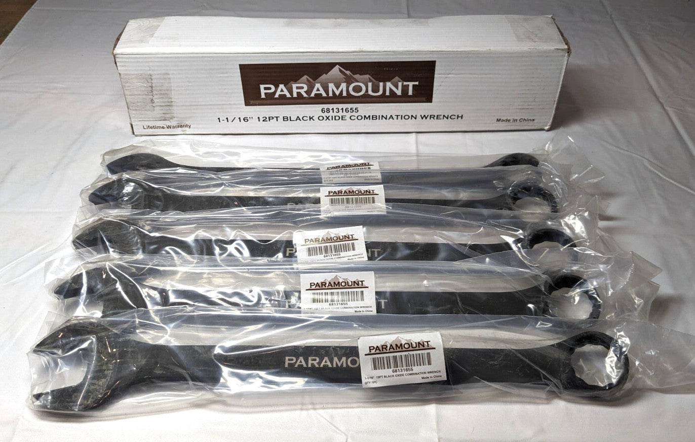 Paramount 1-1/16" Combination Wrench 12 Point Black Oxide  *QTY 5*  022-1-116-BF