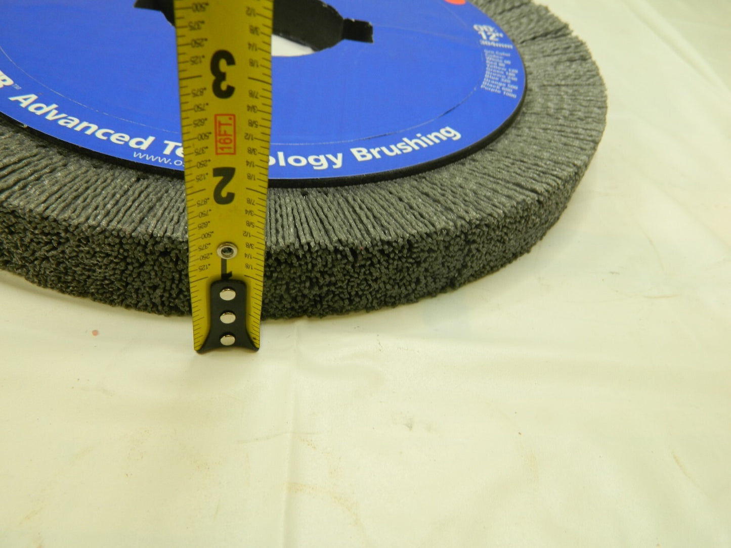 OSBORN Wheel Brush: 12" Wheel Dia, Crimped Nylon, 80 Grit, 3,000 RPM 78015