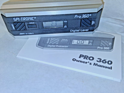 SPI Pro 360 Digital Level Angle Measurement Tool 0.10 dg Resolution 31-038-3