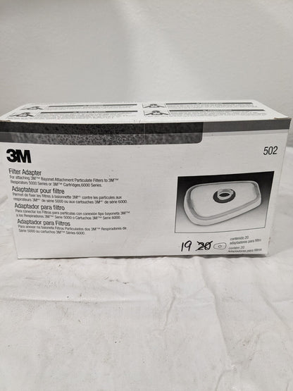 3M Facepiece Filter Adapter: White, for Half &amp; Full Facepieces Qty 19 700000