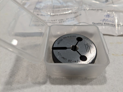 SPI Threaded Ring Gage: 1/4-28 Thread, Class 2A no go 23-153-0
