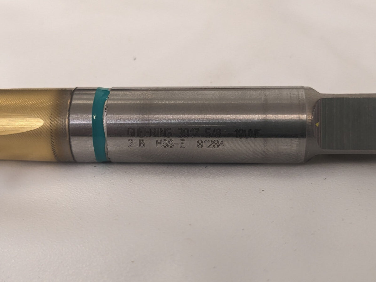 GUHRING Spiral Point Tap: 5/8-18 UNF, 4 Fl 9039170158750