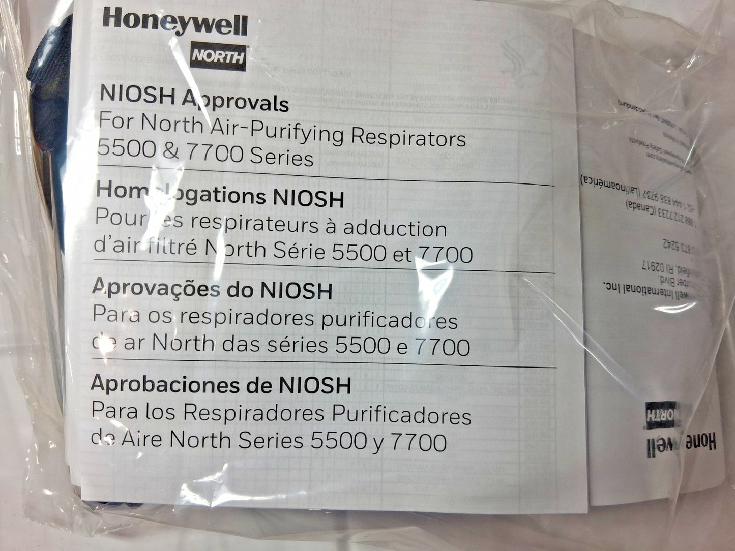 North Half Facepiece Respirator 2PK Elastomer Threaded Size Small 550030S