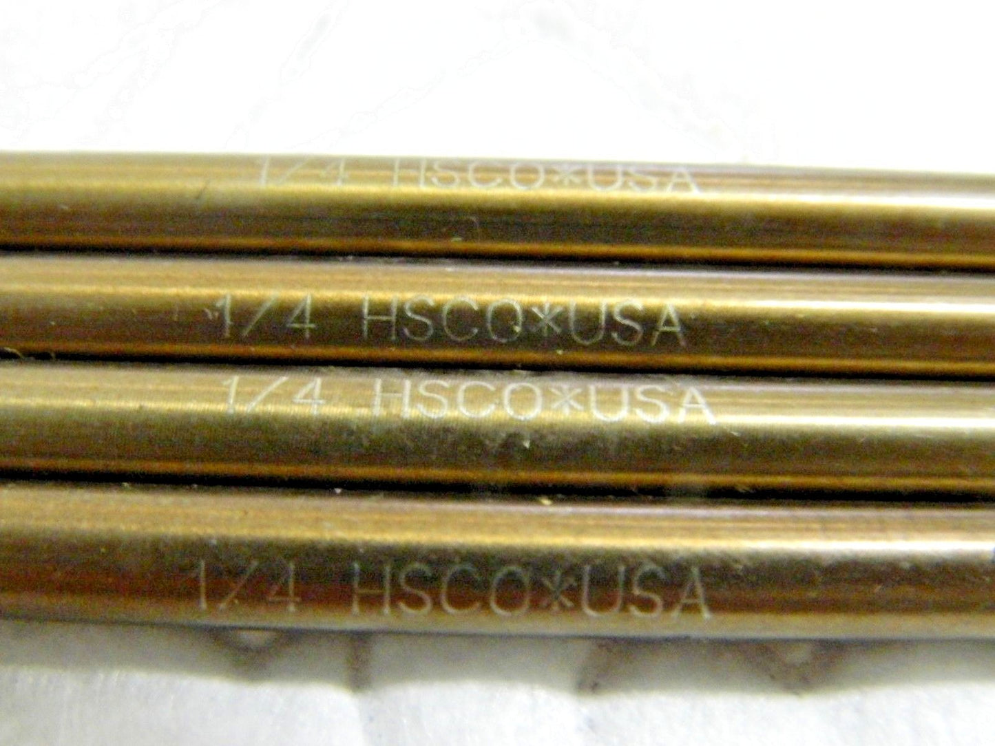 Hertel Cobalt Extra Length Drills Straight Shank 1/4" x 8" 135° Qty 4 59922716