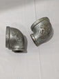 B&K MUELLER Malleable Iron Pipe 90 ° Reducing Elbow 2 x 1" Fitting Qty 2 510-185