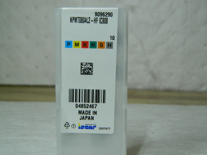 Iscar Carbide Drilling Insert NPMT 0804L-HF IC908 Qty 10 4852467