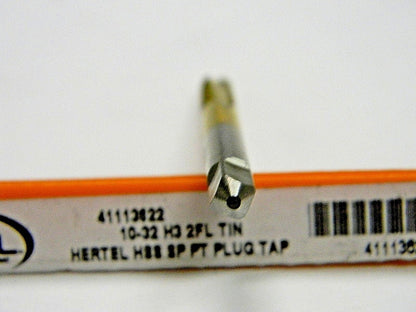 Hertel High Speed Steel Spiral Point Tap 2FL Tin Finish Pack of 10  41113622