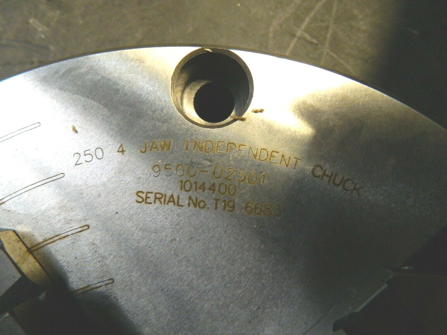 Pratt Manual Lathe Chuck: 4 Jaws, 9.84" Dia, Independent 1014400