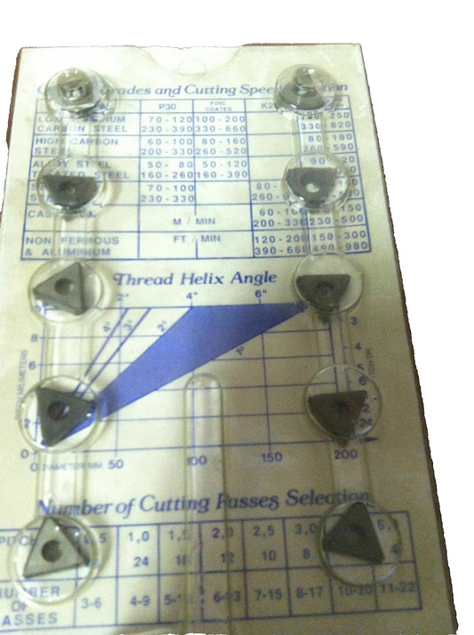 Carmex 10 pk of 11IR36UN K20 Uncoated Carbide Lay Down Threading Inserts