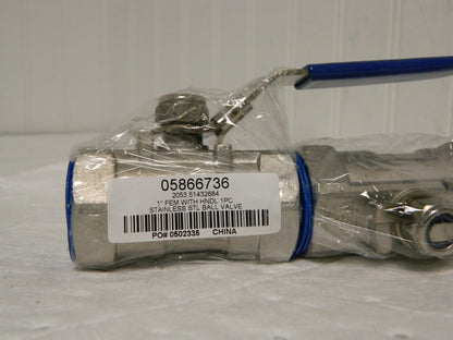 PRO Stainless Steel Standard Ball Valve 1" Pipe Standard Qty 2 2053.5143268