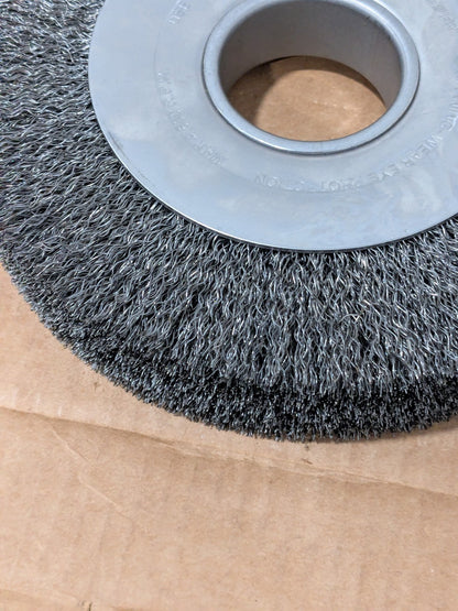 WEILER Wheel Brush: 8" Wheel Dia, 1" Face Width, 0.0140" Wire Dia 75844902