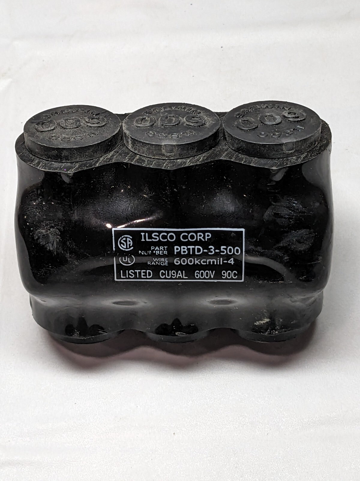 ILSCO Insulated Multi-Tap Connector 3 Port 2 Side Entry PBTD-3-500