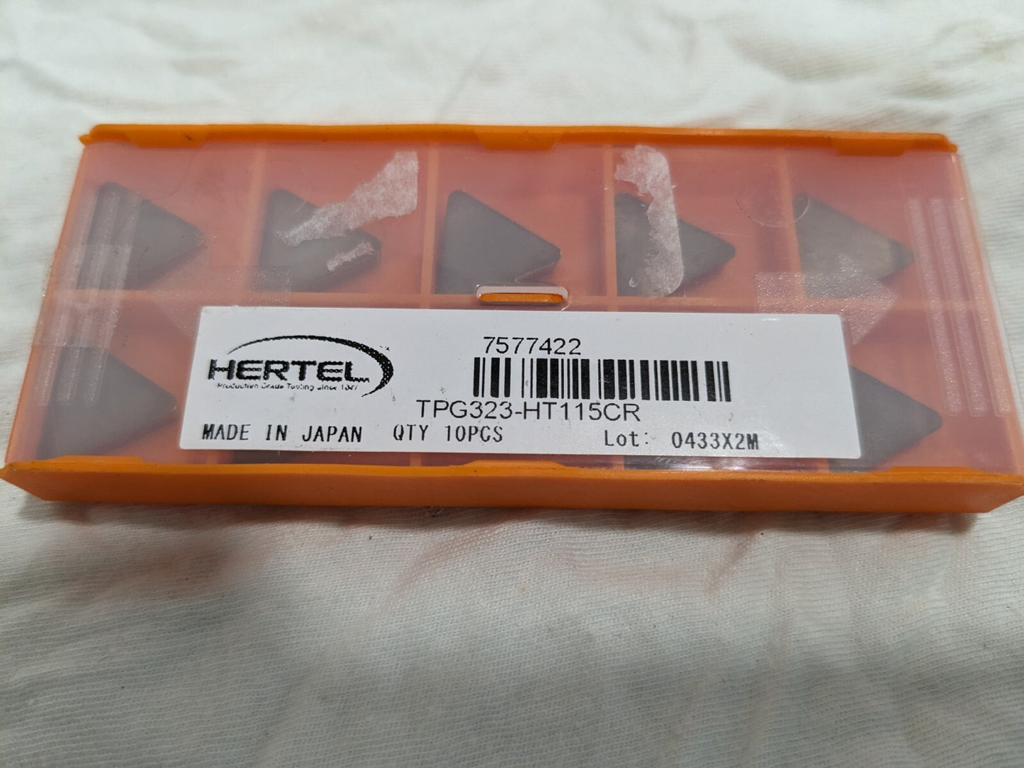 HERTEL Turning Insert 10pk : TPG323 HT115CR, Cermet 8851999