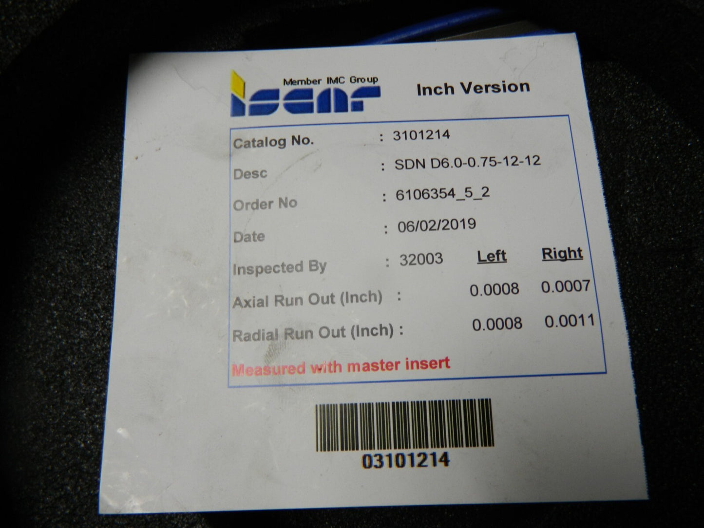 ISCAR Arbor Hole Connection, 3/4" Cutting 12 Tooth Indexable Slotting Cutter