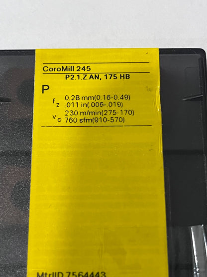 sandvik Milling Insert R245-18 T6 M-PM 4330 solid carbide pack of 10