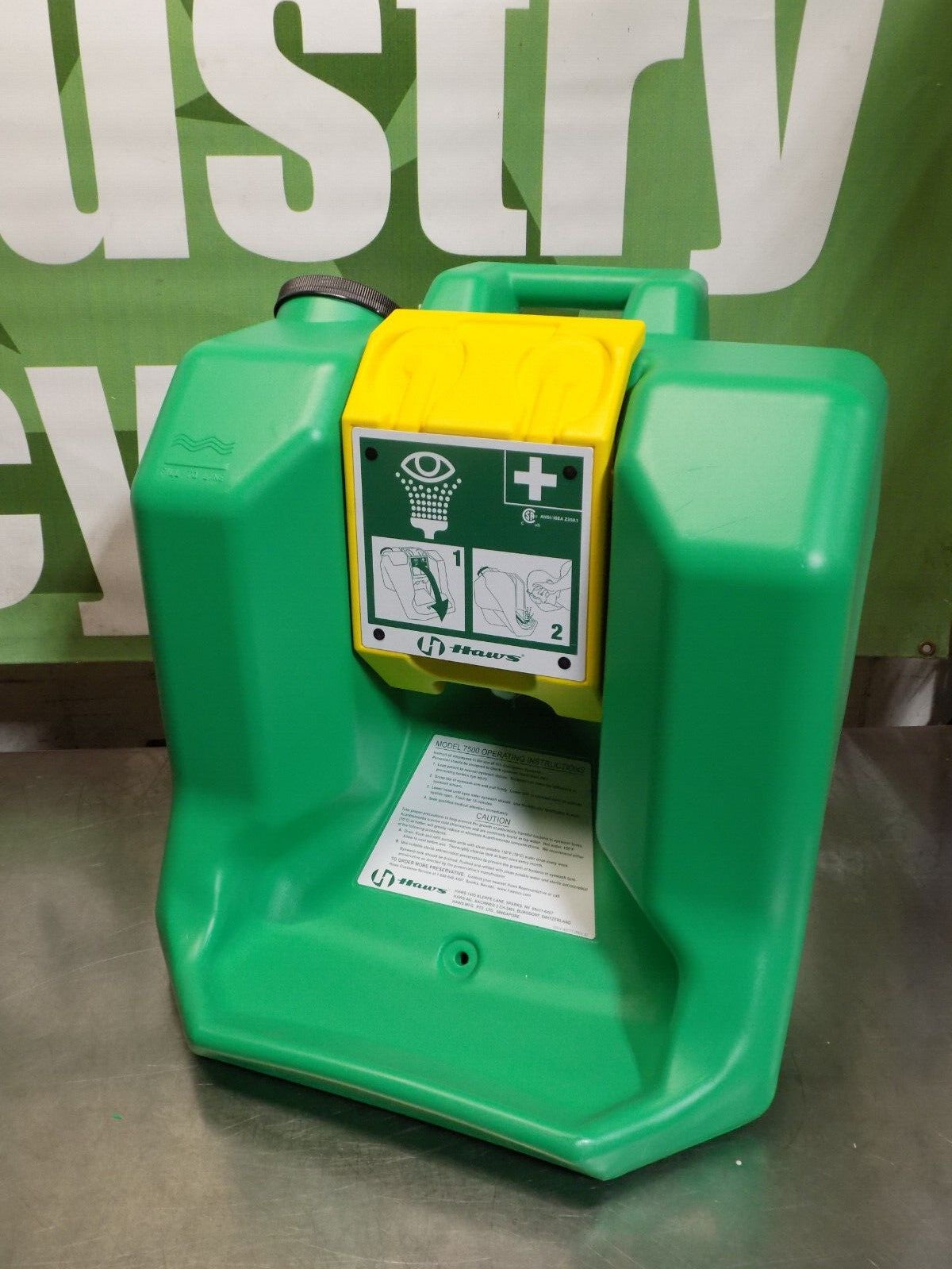 Haws 7500 Portable Gravity Fed Eyewash Station 16 Gal. Capacity 0.4 GPM